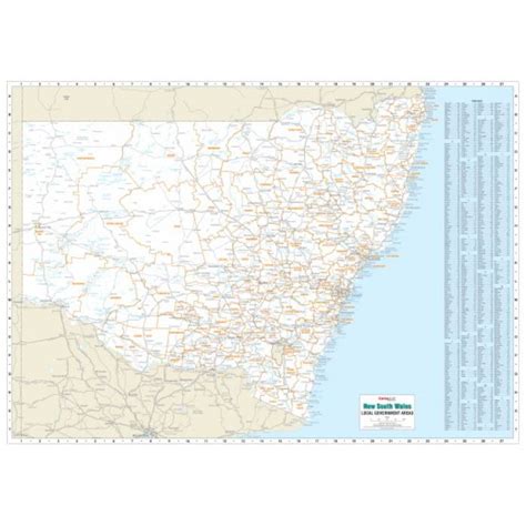 New South Wales Local Government Areas Map Council Boundaries For The