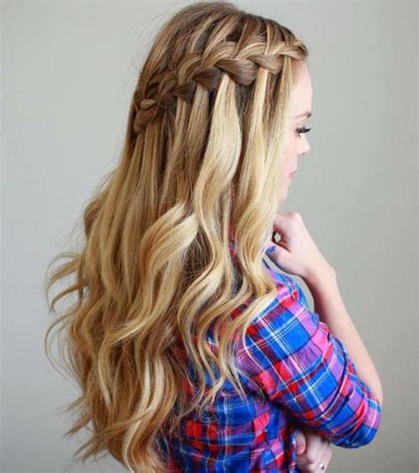 The waterfall braid is one of the hottest new hairstyle at present, a lot people love this style very much, especially the young ladies! 20 Flowing Waterfall Braid Styles
