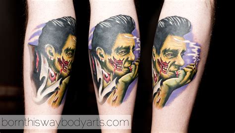 This website contains information, links, images and videos of sexually explicit material (collectively, the sexually explicit material). Zombie Johnny Cash by Jon Goad | Blue tattoo, Tattoos, Tattoos and piercings