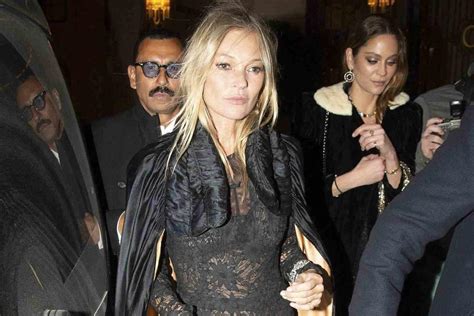 Kate Moss Celebrates Her 50th Birthday In A Sexy Sheer Lace Dress At A Lavish Party At The Ritz