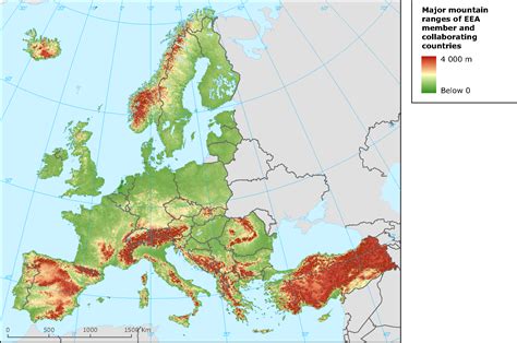 Mountain Ranges In Europe Map