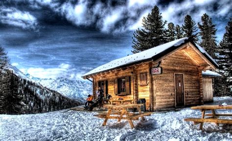Small Winter Cabin Wallpapers Wallpaper Cave