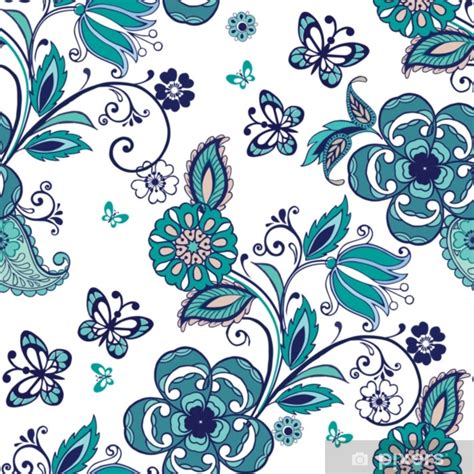 fotomural patrón oriental sin fisuras paisley papel tapiz floral adorno decorativo para tela