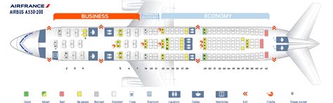 Seat Map Airbus A330 200 Air France Best Seats In Plane