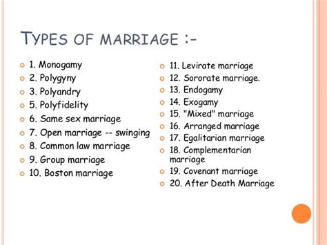 😎 Types Of Marriage Different Types Of Marriages 2019 01 16