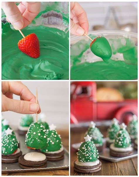 Creative Idea Diy Chocolate Covered Strawberry Christmas Trees
