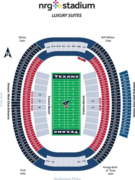 Nrg Stadium Map Map Of Nrg Stadium Texas Usa