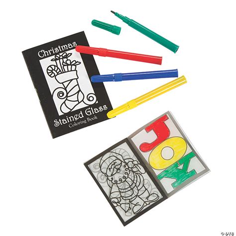 21 stained glass coloring pages. Christmas Stained Glass Coloring Books with Markers ...