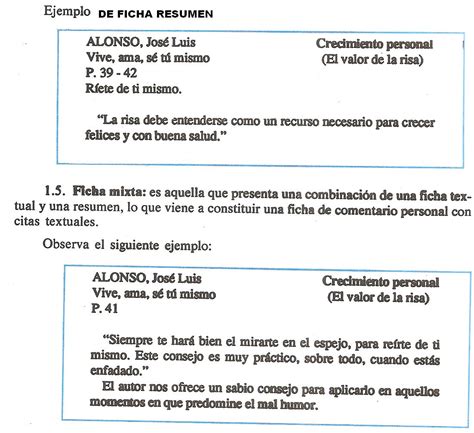 Eb El Ingenio 1er AÑo Ejemplo De Ficha Resumen Y Ficha Mixta