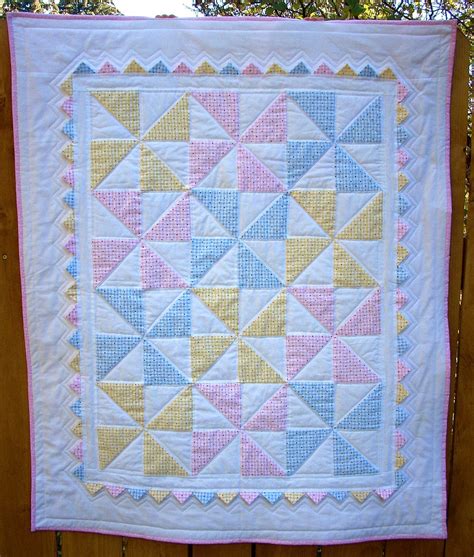 Pastel Pinwheel Quilt For Baby Girl Quilts Patterns Baby Quilts