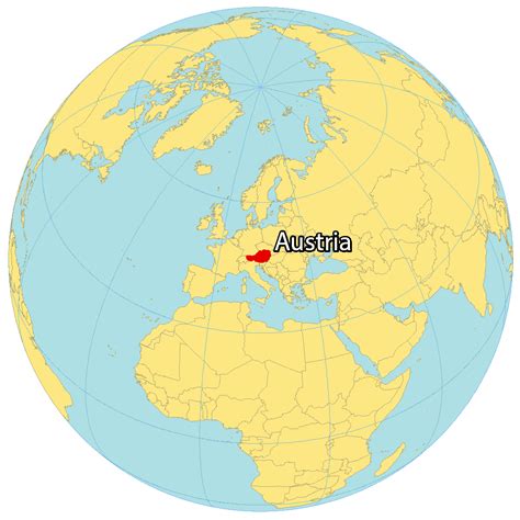 Austria On A World Map
