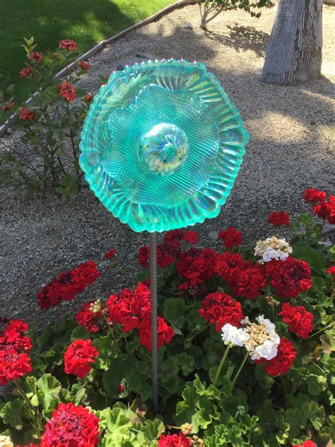 Pin By Deborah Walker On Yard Decor Glass Garden Art Glass Plate