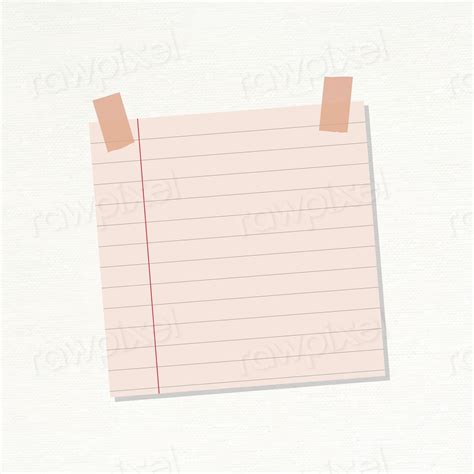 Nude Pink Lined Notepaper Journal Premium Vector Rawpixel