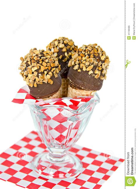 Ice Cream Cones In Sundae Glass Stock Photo Image 41748485