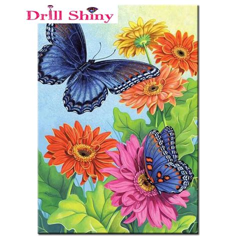 Drill Shiny Diy Diamond Painting Butterfly Full Rhinestones Cross Stitch 5d Mosaic Diamond