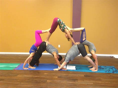 Group Acro Yoga At Vibe Yoga In Allen Tx Acro Yoga Poses Partner Yoga Poses Group Yoga Poses