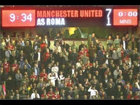 United celebrate michael carrick's opener against roma. Manchester Utd Vs Roma 7-1(Massimo Marianella) - YouTube