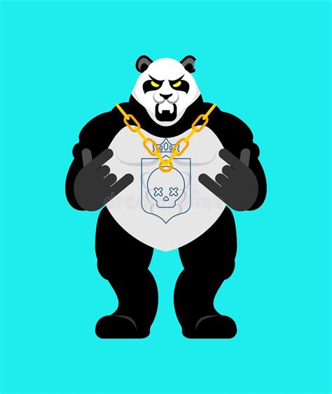 Panda Gangster Y Bandido Oso Fresco Swag Gangsta Animal Chico Rapero