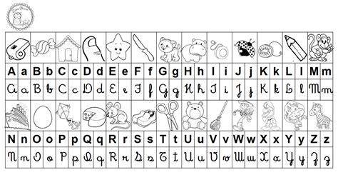 Alfabeto 4 Tipos De Letras