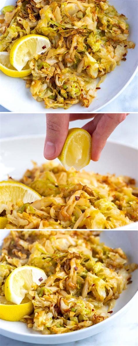 Feel free to substitute sriracha sauce or another chili paste if you can't find sambal oelek. Lemon Garlic Sauteed Cabbage | Recipe in 2020 | Cabbage ...