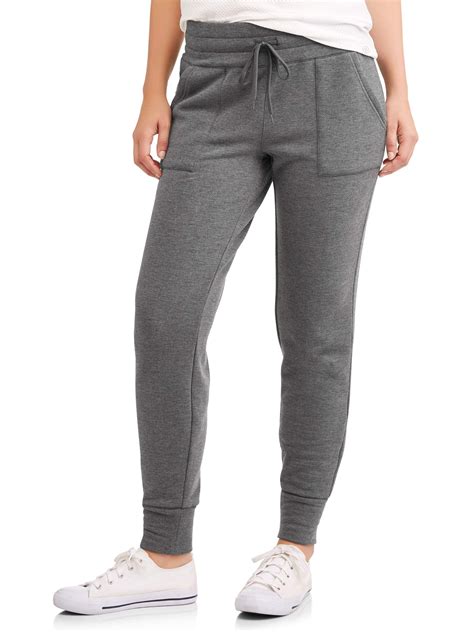 Athletic Works Womens Athleisure Soft Fleece Jogger Pant With Front Pockets