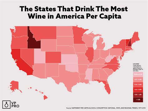 The States That Drink The Most Wine In America Map Vinepair