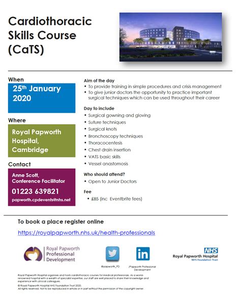 Cardiothoracic Skills Course Cats Royal Papworth Hospital