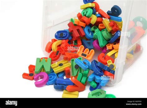 Magnetic Alphabet And Numbers Stock Photo Alamy