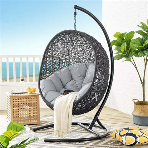 Modway Encase Outdoor Patio Swing Lounge Chair Seat 1 Sunbrella With