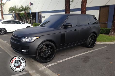 Range Rover Wrapped In 3m Deep Matte Black Car Wrap