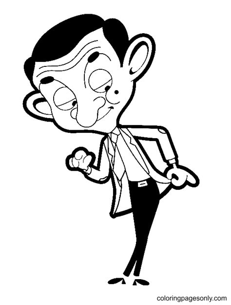 Mr Bean And Scrapper Coloring Pages Free Printable Coloring Pages