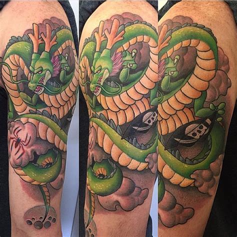 There is a new threat to the galaxy, and our heroes come together to defend it! Shenron Tattoo #shenrontattoo #shenron #dragonballtattoo #dbztattoos