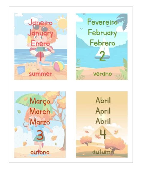 Meses Do Ano Espanhol