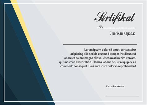 Quickly create certificate and reward student, sportsperson, employees etc who've earned it. Elegant Simple Template Sertifikat Cdr Siap Edit - Lembar ...