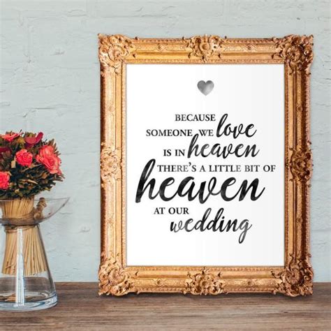 Wedding Memorial Sign Someone We Love Is In Heaven So Theres A