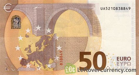 50 Euros Banknote Second Series Exchange Yours For Cash Today