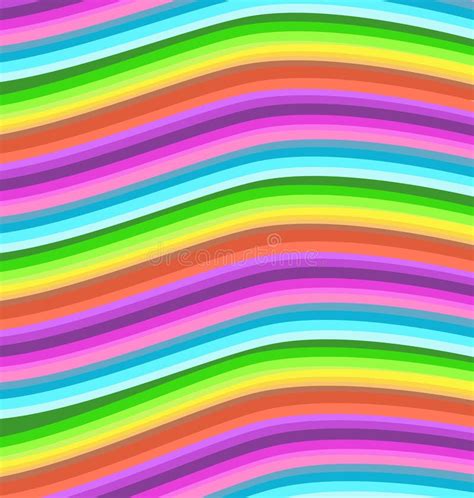 Fondo Ondulado De Las Rayas Del Arco Iris Ilustración Del Vector