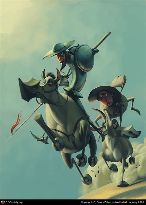 Don Quixote De La Mancha Cartoon - Don Quixote, Denis Zilber (2D) | Cartoon illustration, Character