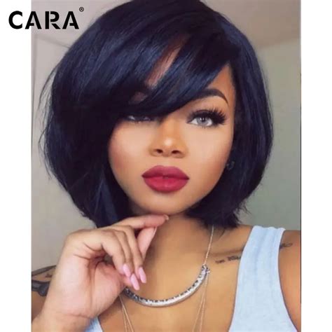 Short Human Hair Wigs Straight Bob Wig A Full Lace Human Hair Wigs For