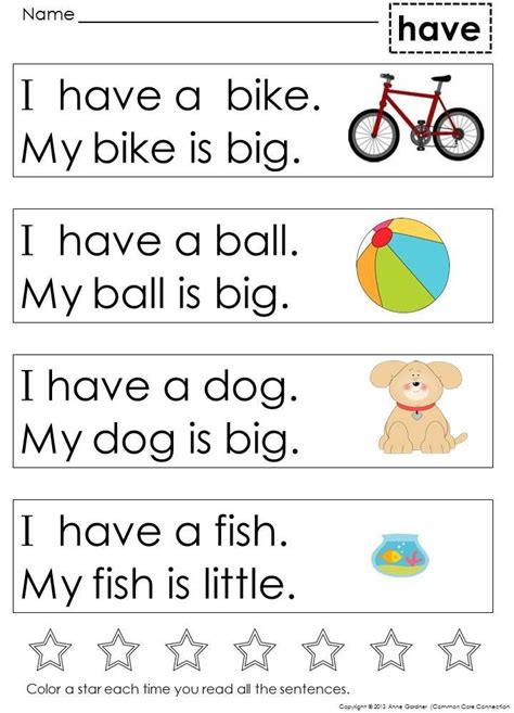 Sight Words Kindergarten Sight Word Sentences Teaching Sight Words