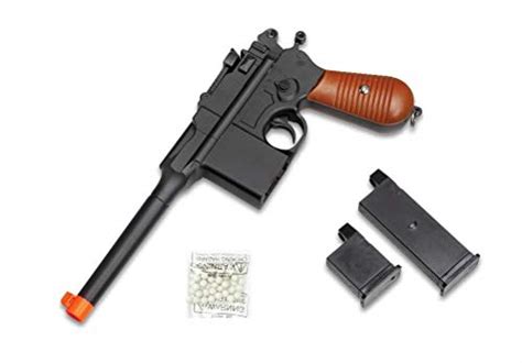Ww2 Mauser Broomhandle C96 German Airsoft Spring Hand Gun Pistol High