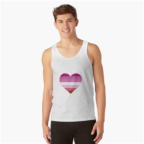 Lesbian Flag Heart Shape Tank Top By Seren Redbubble