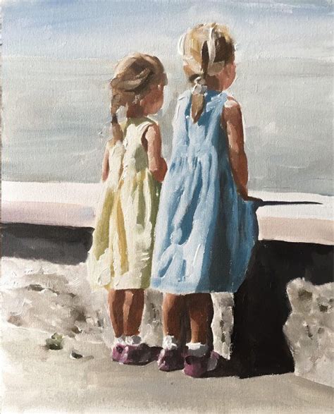 Sisters Painting Best Friends Painting Siblings Poster Wall Etsy