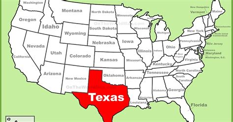 Where Is Texas On The Map Tourist Map Of English