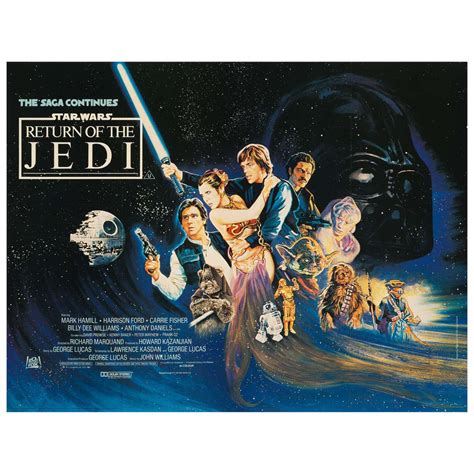 Star Wars Return Of The Jedi Original Vintage Movie Poster British