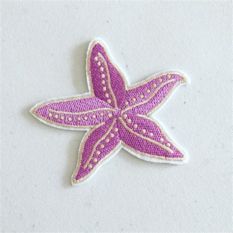 Purple Starfish Iron On Patch Purple Sea Star Badge Sea Etsy