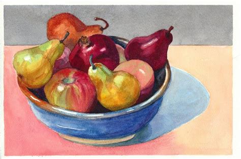 Pin By Ray Tsui On Fruit Oil Pastel Watercolor Fruit Fruit Bowl