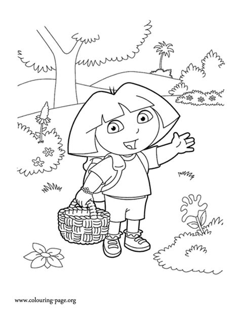 Dora Dora The Explorer Coloring Page