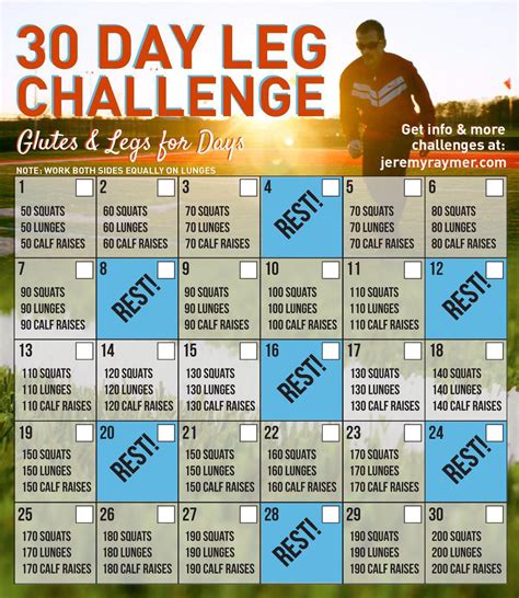 Workouts Leg Challenge 30 Day Leg Challenge Workout Challenge