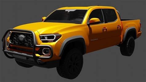 3d Model Toyota Tacoma Vr Ar Low Poly Cgtrader